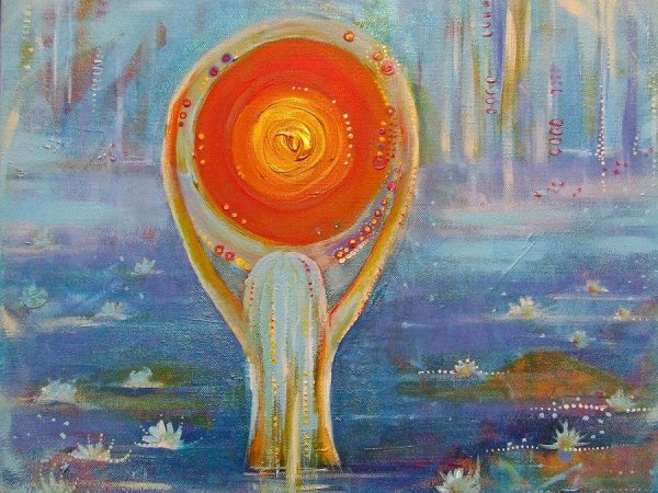 Солнце картины художников