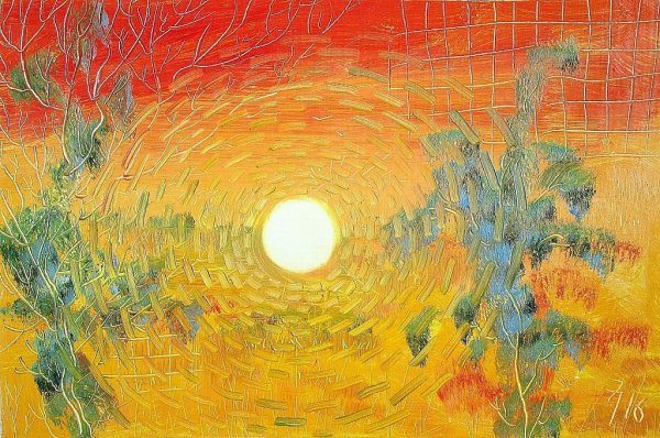 Солнце картины художников