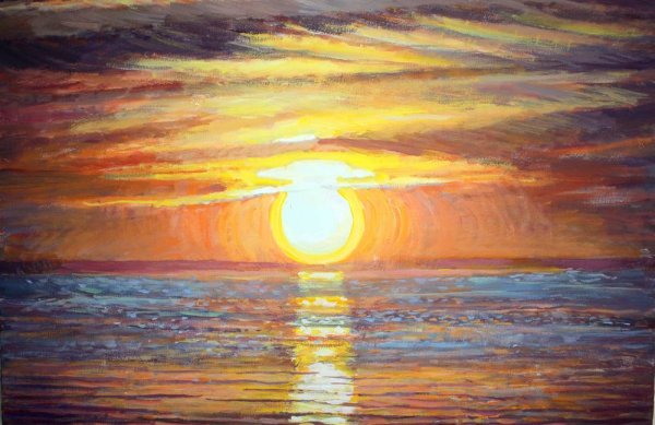 Картина закат солнца