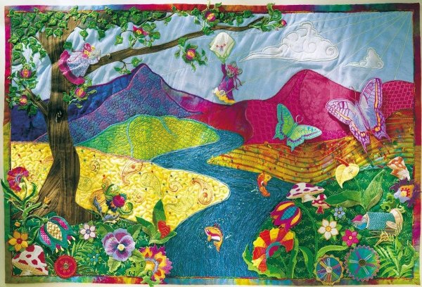 Картины из лоскутков ткани Татьяны Бахтигареевой