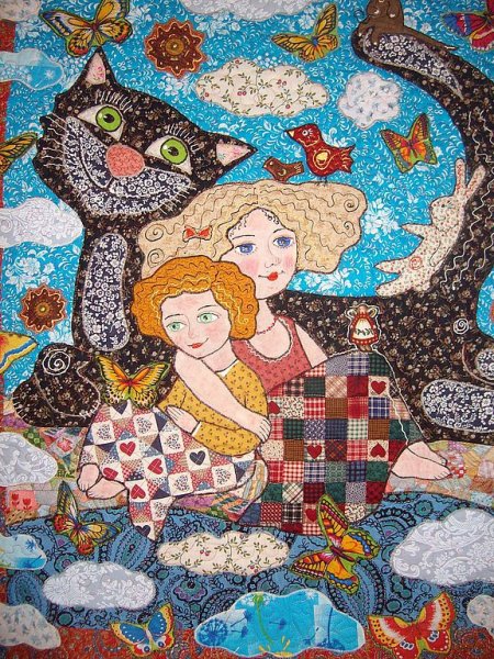 Лоскутное панно «матрица» Ольги Жареновой