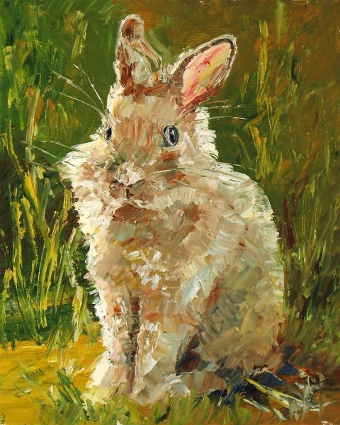 Заяц маслом