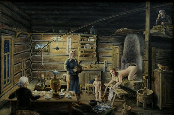 Баня в живописи художников