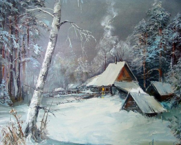 Художник Владимир Краевский зима