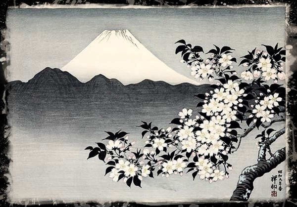 Хокусай Фудзи Сакура