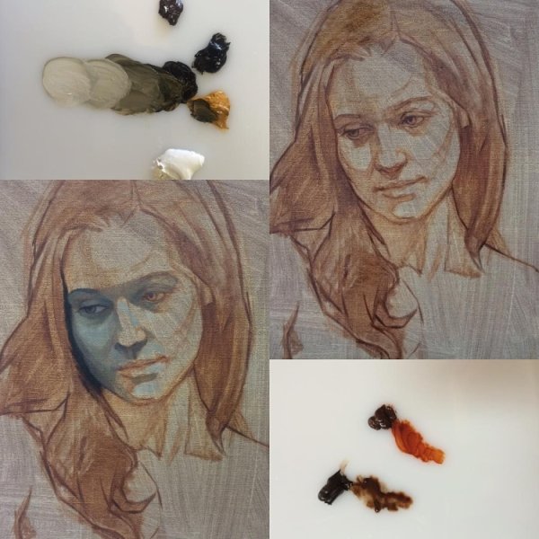 Подмалевок гризайль