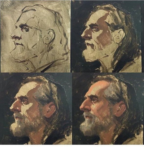 Подмалевок акрилом Юрий Клапоух