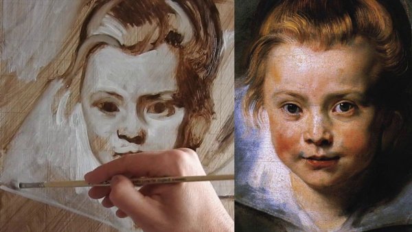 Академическая живопись портрет гризайль