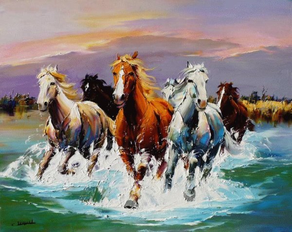 Картины маслом лошади