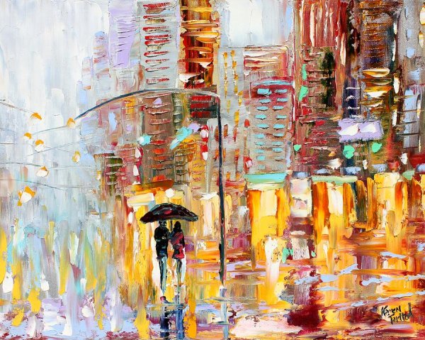 Пастозная живопись мастихином цветы