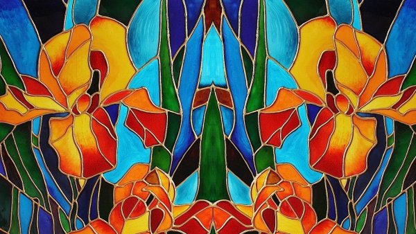 Живописный витраж