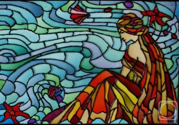 Витраж Ван Гог Звездная ночь