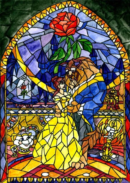 Витраж море