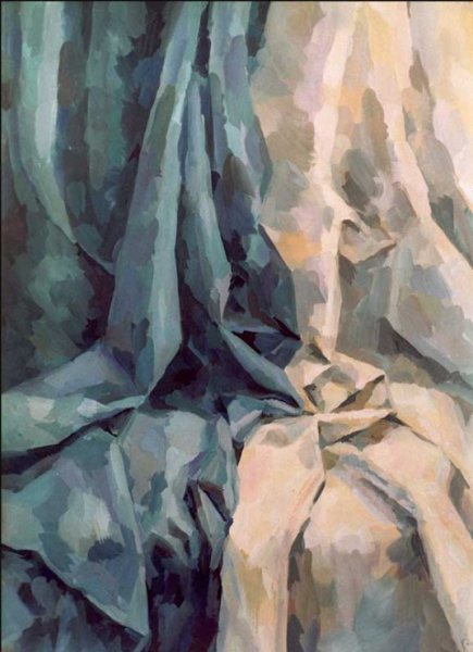 Академическая живопись акварель драпировка