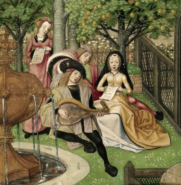 Пинтуриккьо Возвращение Одиссея Пенелопа с женихами 1509