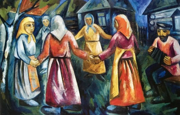 Гончарова хоровод 1910