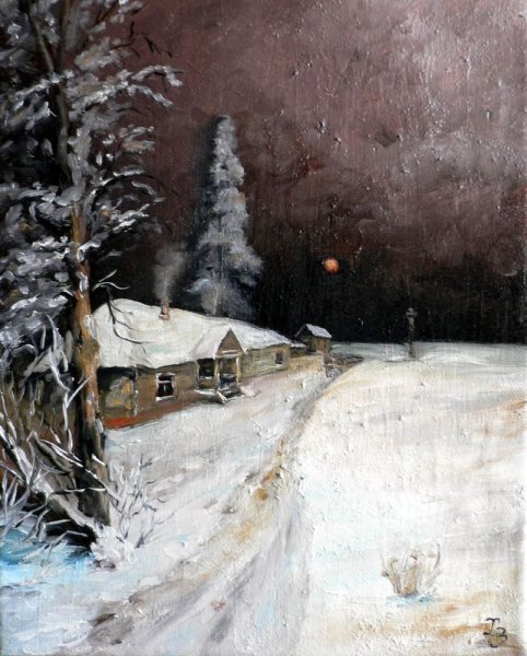 Художник Игорь Медведев зимний пейзаж