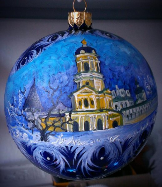 Живопись на елочных шарах
