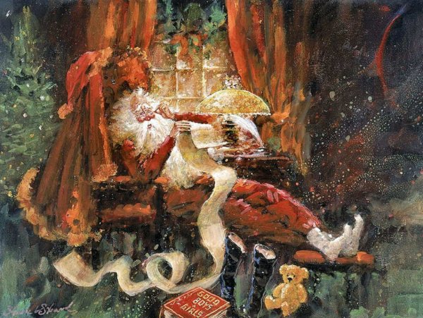 Подготовка к Рождеству.Сергей Васильевич Досекин 1896 г.