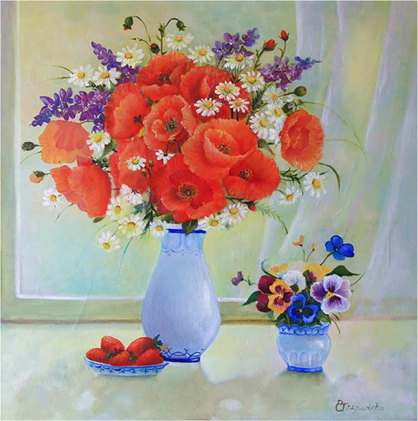 Цветы jivopis v vaze