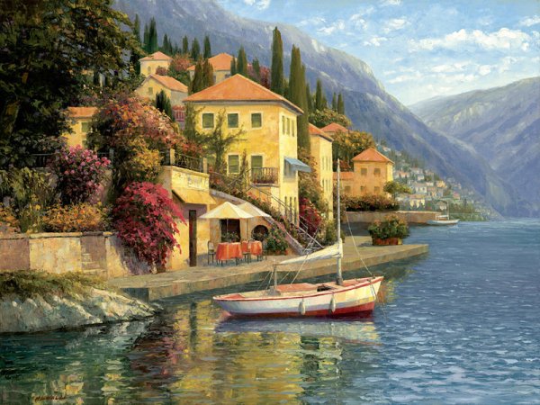 Художник Юрий Обуховский озеро Комо
