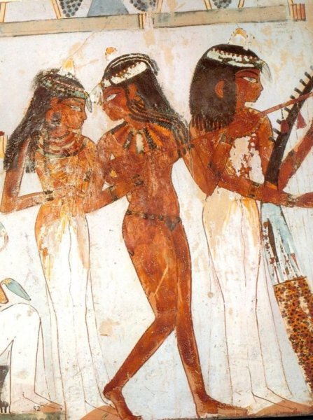 Музыкантши роспись древний Египет
