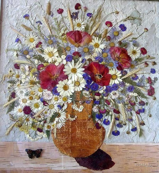 Панно из сухих растений