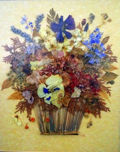 Композиция гербарий из сухих цветов