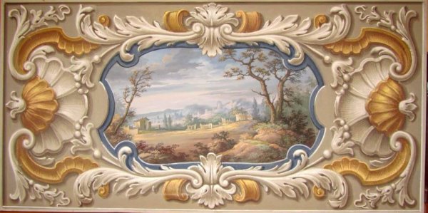 Альфрейная роспись гризайль