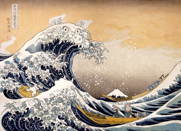 Кацусика Хокусай большая волна в Канагаве