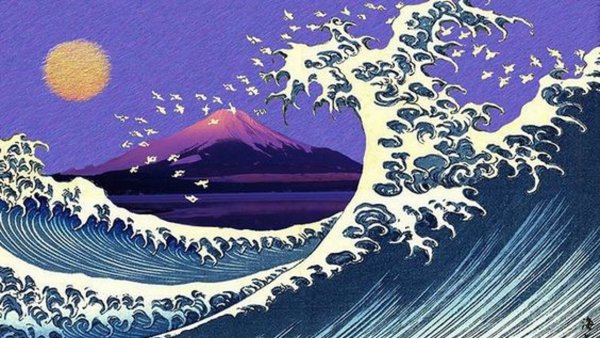 Гравюра Хокусай волна