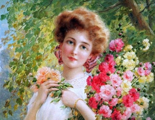 Картина маслом портрет девушки