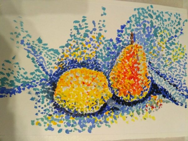 Пуантилизм (дивизионизм) яблоко