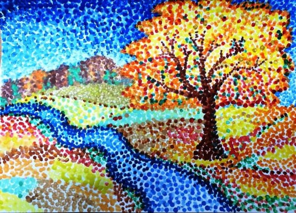 Пуантилизм Ван Гог