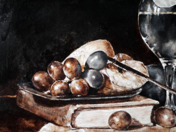 Виноград гризайль