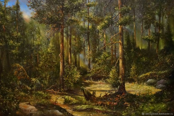 Шишкин Иван Иванович Лесной пейзаж с цаплями