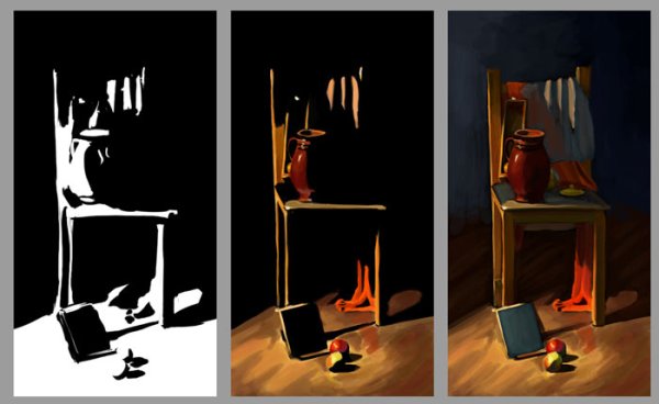 Натюрморт освещение. Свет и тень