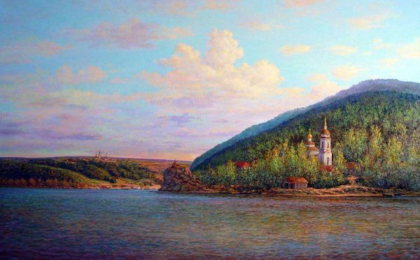 Художник Панин Сергей картина храм на берегу