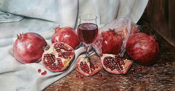 Гранат акварель Андрияка