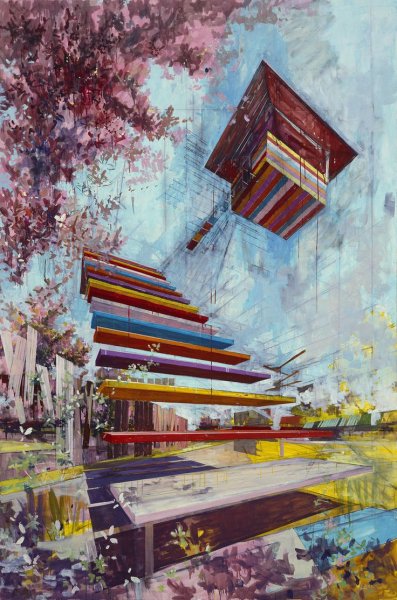 Геометрические пейзаж в цвете