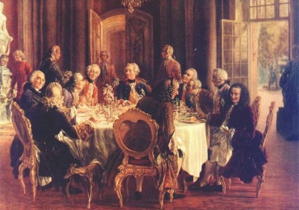 Адольф фон Менцель круглый стол Фридриха Великого»