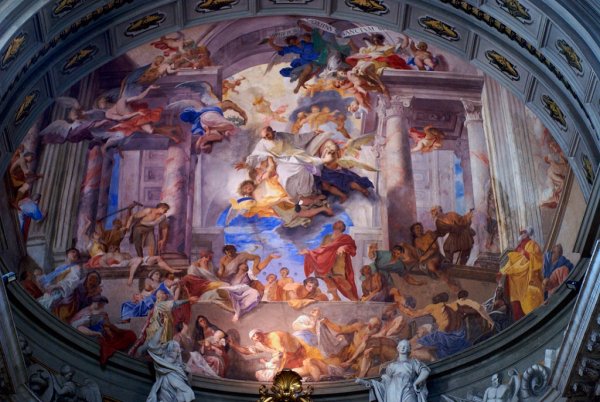 Фреска Андреа Поццо в Риме.