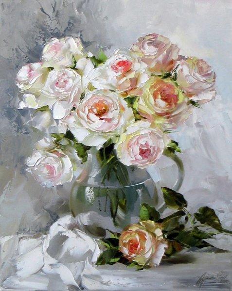 Художник Оксана Кравченко картины розы