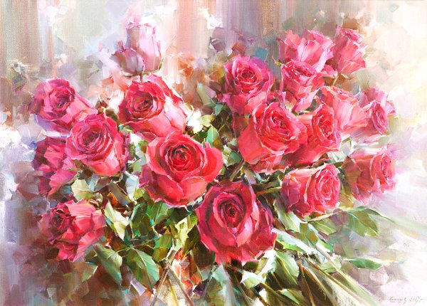 Олег Тимошин художник картины розы