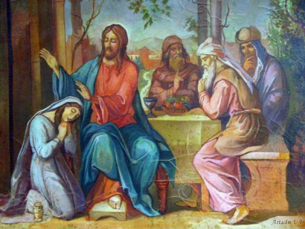 Иисус Христос и фарисеи картина