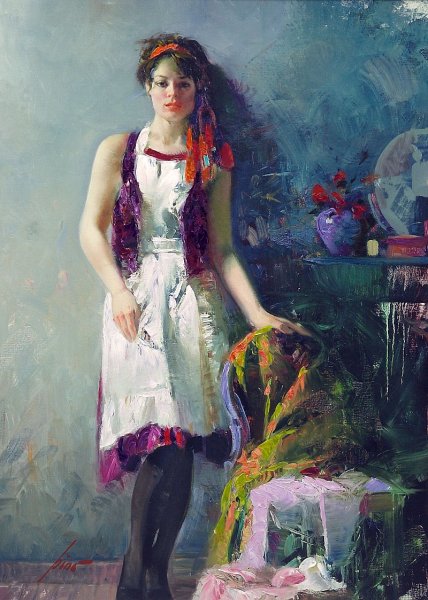 Пино Даени мужской портрет