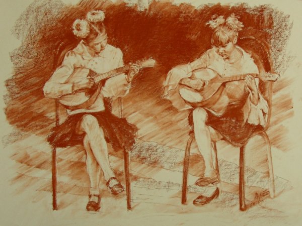 Двухфигурная композиция в живописи