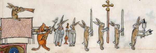 Средневековые маргиналии зайцы