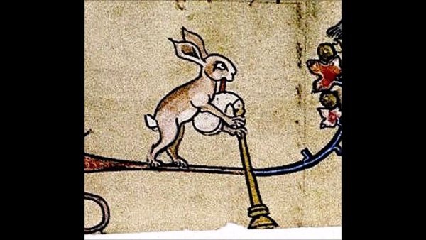 Средневековые маргиналии зайцы