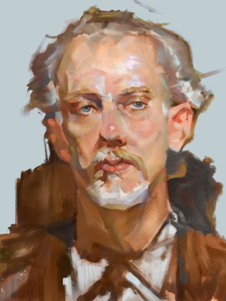 Портрет акварелью Академическая живопись Репина